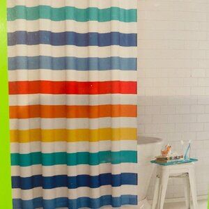 Charter Club Kids Rainbow Striped 13-Pc. Shower Curtain Set, w/Hooks, multicolor